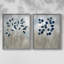 Indigo Foliage I-Premium, reproduction encadrée - prête à être accrochée - aucun clou requis - aucun clou requis-108037342-108037336