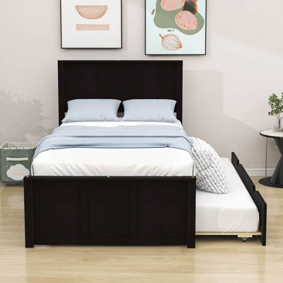 Deshannon Twin Size Wood Bed with Trundle