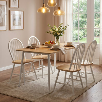 Table de salle à manger rectangulaire moderne 55,1 po pour 4 à 6 sièges