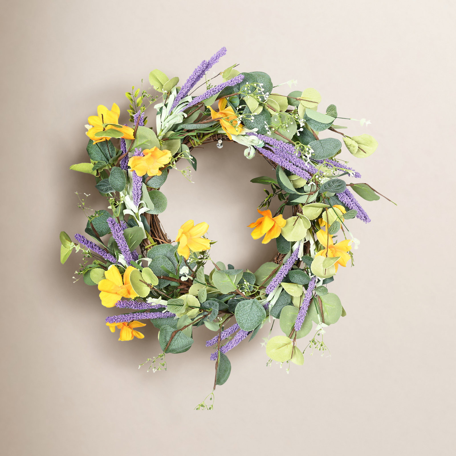 18" Handcrafted Eucalyptus Berry Everyday Wreath