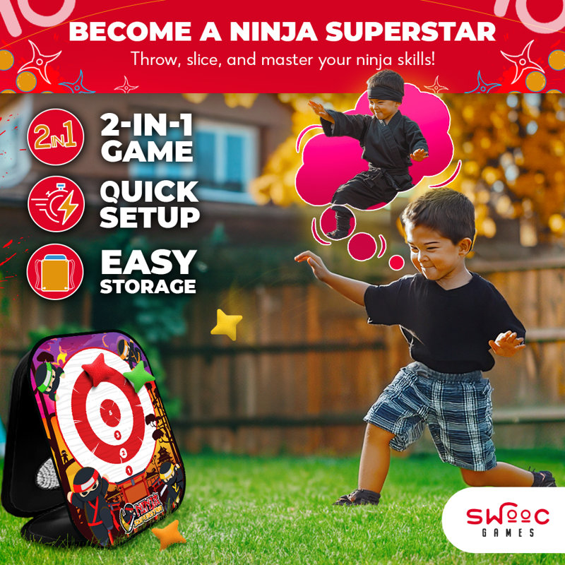 Ninja Superstar| 2-in-1 Corn Hole Games For Kids