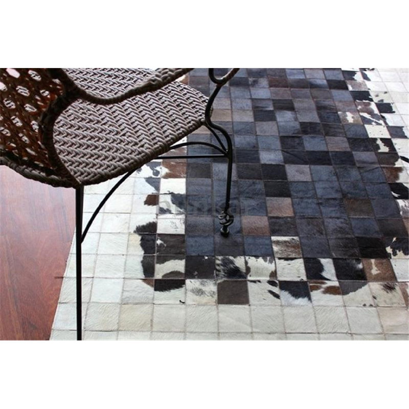 Mckinney Patchwork Cowhide Hand Woven Area Rug, Rectangle 150 x 210cm
