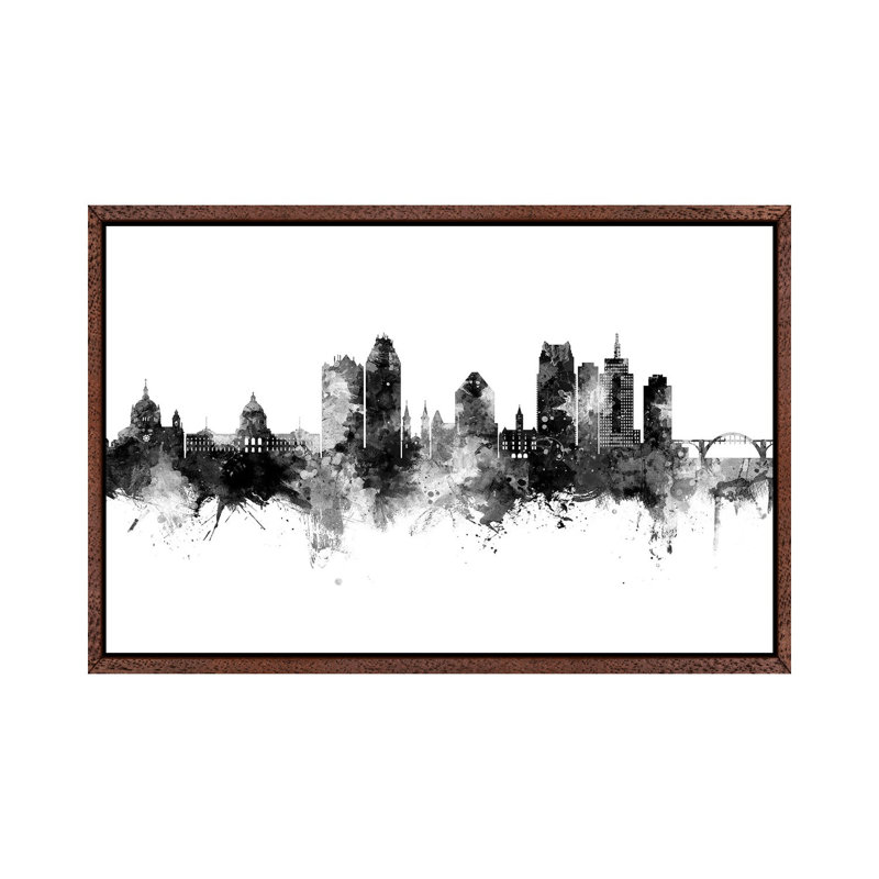 Saint Paul Minnesota Skyline by Michael Tompsett - 1 Piece Wall Art on Canvas, 66.04cm H x 101.6cm W x 3.81cm D