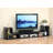 L Shape Geometric Tv Stand Two Piece Extendable Media Furniture Red Cocoa Espresso Cappucino Colour