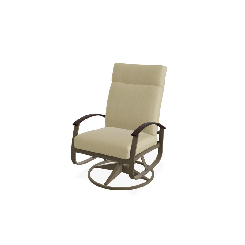 Chaise de patio pivotante avec coussins Askar, Sahara, Bois de plage texturé, Kona P10