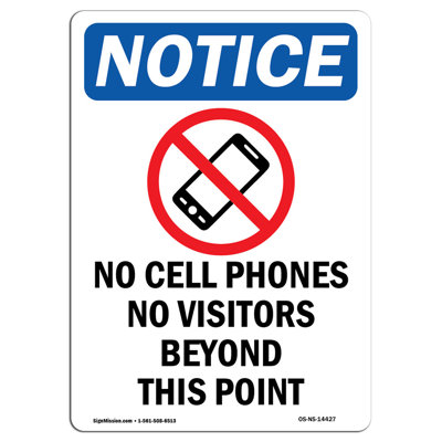 No Cell Phones No Sign with Symbol