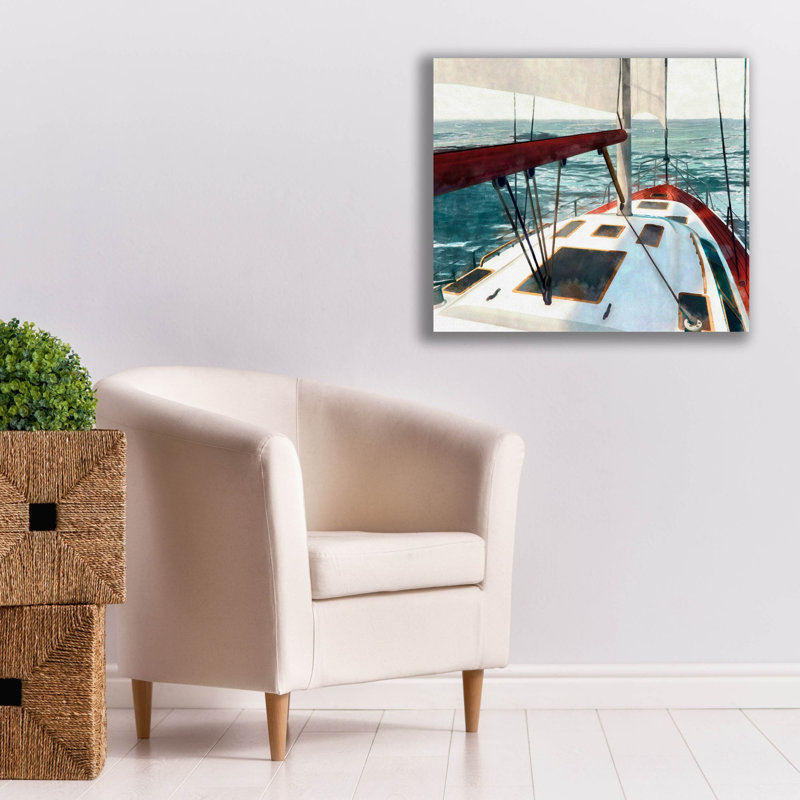  «Sailing The Seas 1» par Alonzo Saunders, art mural sur toile, 30 po x 26 po, H 26 po x l 30 po