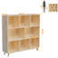 Armoire de rangement à 8 compartiments, organisateur à tablettes fixes, bibliothèque moderne