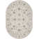 Tapis floral crème / gris