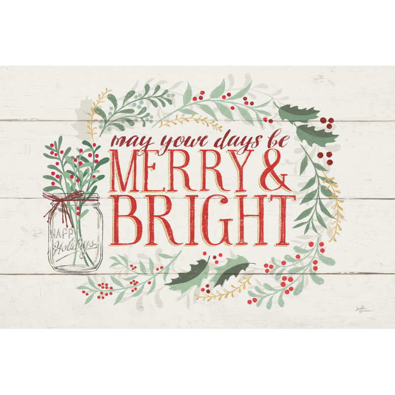 Seasons Greetings I 1 Piece Wrapped Canvas Wall Art, 81cm H x 122cm W x 3.8cm D
