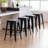 24''H Modern Counter Stool with Metal Frame, Backless Stackable Bar Stool-1483528459