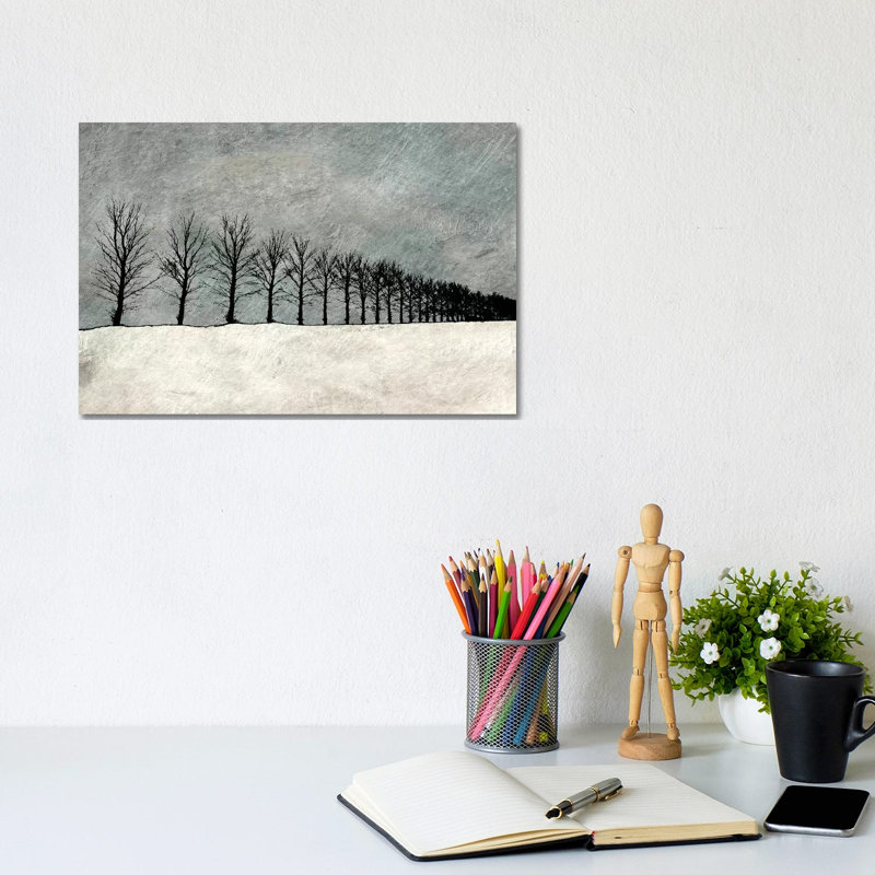 Winter Row by Ynon Mabat - Wrapped Canvas Print, 20.32cm H x 30.48cm W