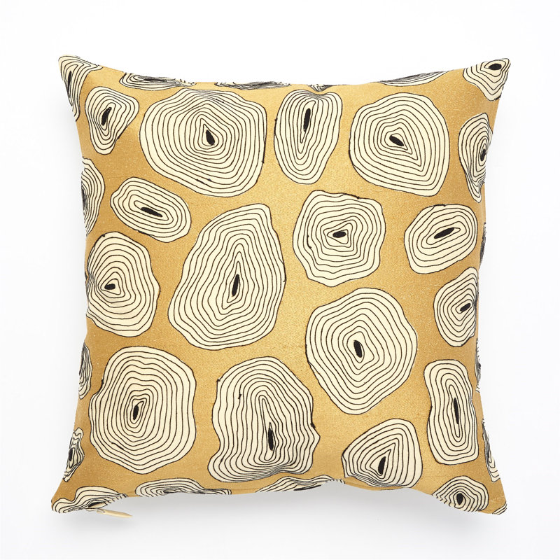 Agate Pillow-Black/Gold