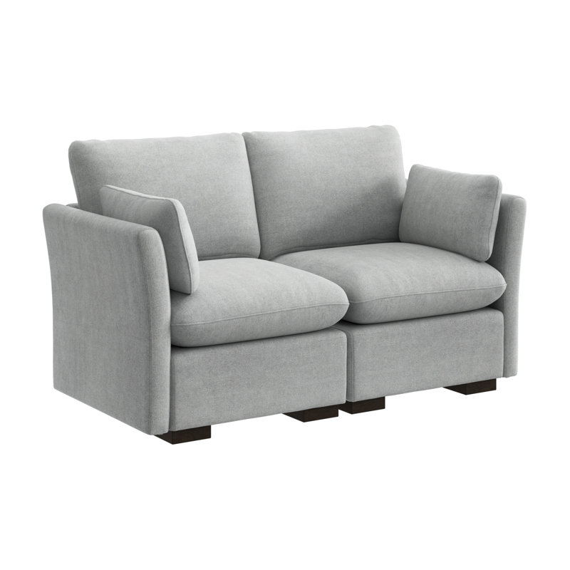 Stedman Modular 2-Seater Loveseat, Living Room Furniture, Dove Gray, 36.61" H x 68.12" W x 35.83" D