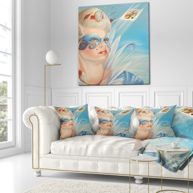 Coussin Venetian Romance - Portrait, 16 po x 1 po, Coussin décoratif