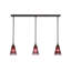 Luminaire suspendu linéaire sur pied 3 lumières avec verre en cristal cannelé de 5,5 po-32325893-32325890