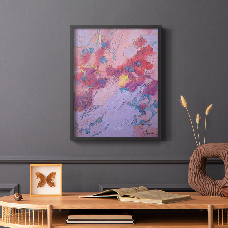 «Wish You Well», reproduction encadrée - bois massif, Noir, H 10 po x l 8 po