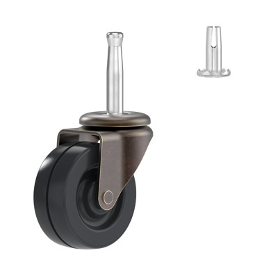 Antique Brass Caster with Rubber Wheel ( 2" Wheel Diameter )