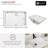21.25 inch W x 14.5 inch D White Porcelain Rectangular Undermount Bathroom Sink, Set of 2