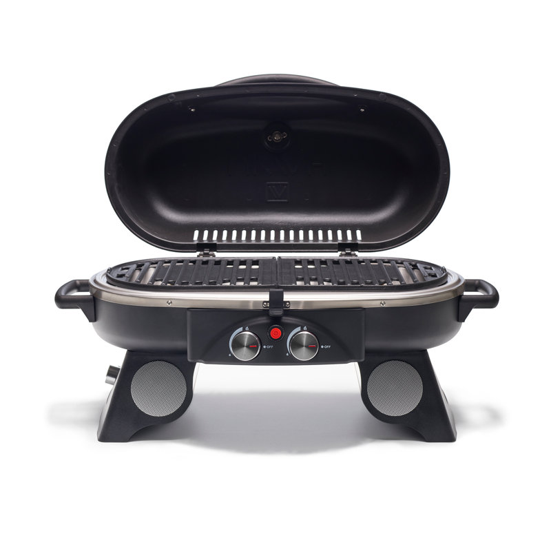 Barbecue au gaz propane à dessus plat à 2 brûleurs pour audio portable Drifter