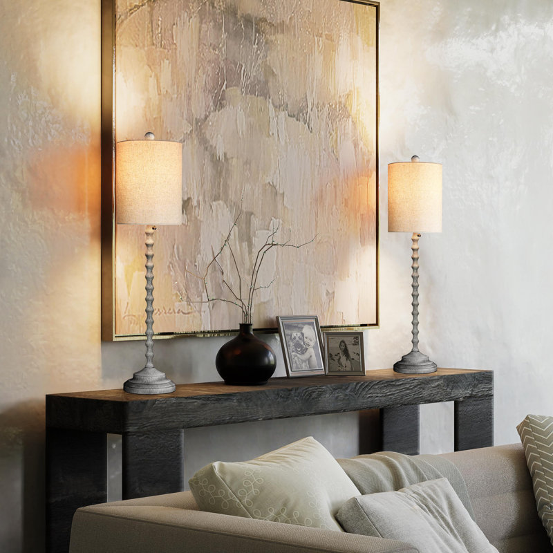 Pavanjit Buffet Lamps Table Lamps Unique Artistic Design Shade for Console Table at Landing Erea, Entryway, Buffet or Sideboard Table at Dinning Room