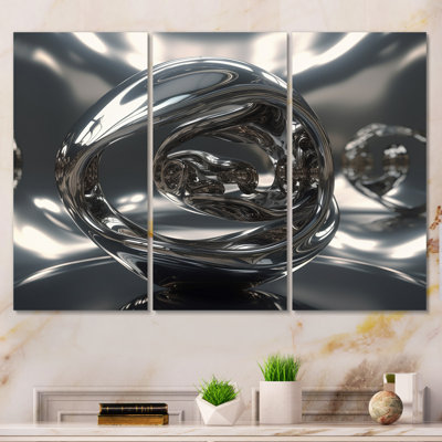 Ensemble d'art mural sur toile Quantum Infinity Futuristic 3D I - Abstract Shapes