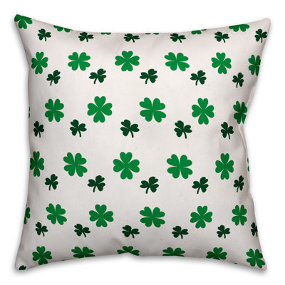 Benites Shamrock Pattern Throw Pillow