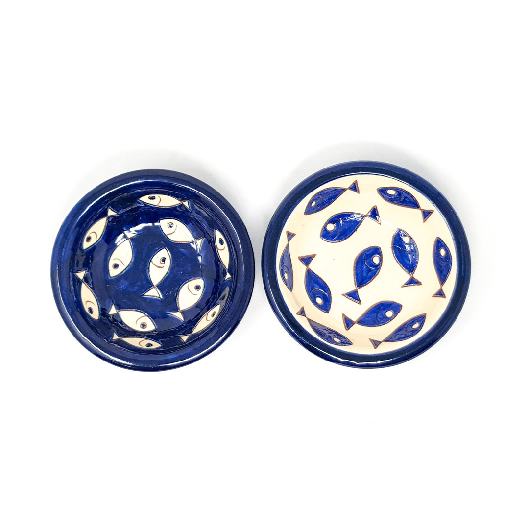 Blue & White Fish - Tapas Bowl 12cm - Mixed - Set Of 2