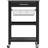 Utility Cart With Granite Top, Foldable Metal Basket, And Removable Tray For Versatile Storage