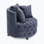 Chaise pivotante rembourrée et capitonnée en velours-951953039