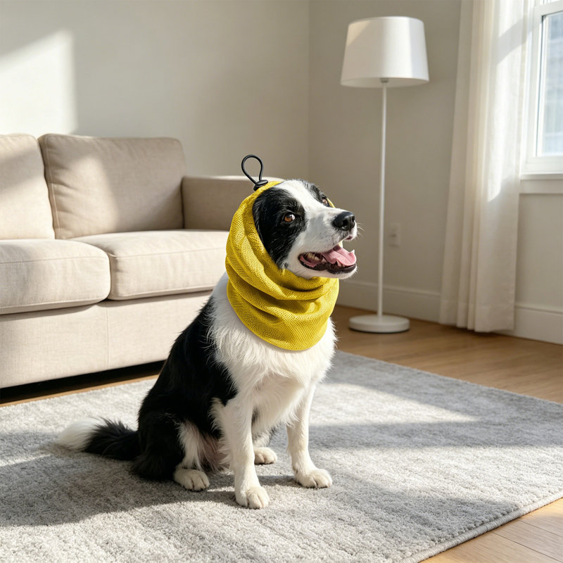 Casque anti-bruit pour animaux de compagnie, taille S, jaune, Oui