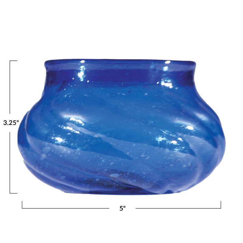 Hand-Blown Twisted Glass Tealight/Votive Holder