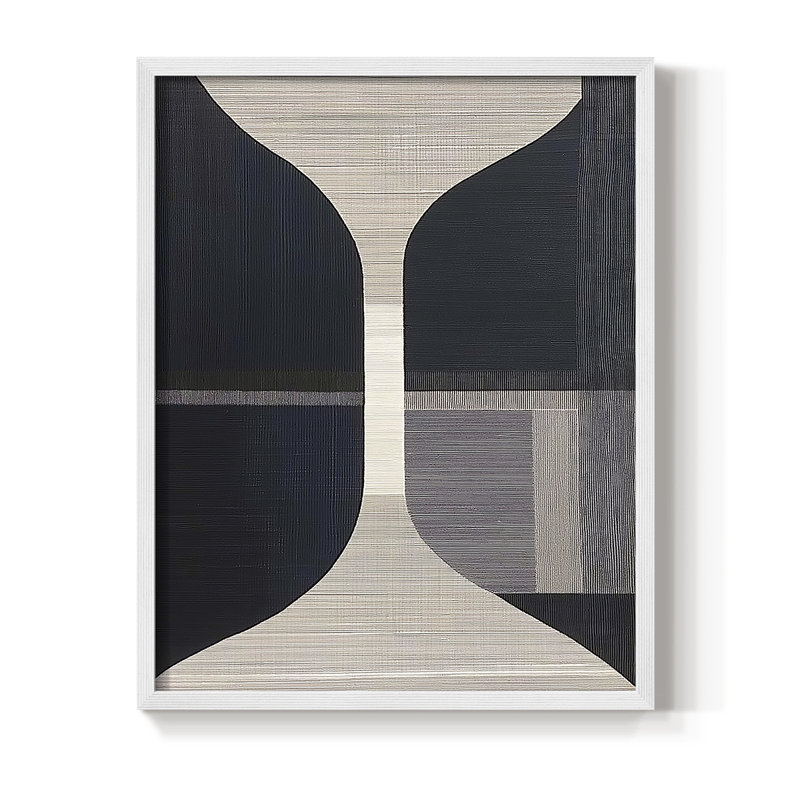 "ABSTRACT Series DCL XXXV" par J Paul, Blanc / Blanc, H 29 po x l 23 po