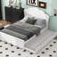 Full Size Wood Platform Bed With Headboard & Twin Trundle, White - No Box Spring, Long-Lasting Build Quality Long Lasting