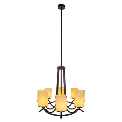 Ousley 8 - Light Shaded Wagon Wheel Chandelier -  Canora Grey, 8252D65ACAE44B72AD413406E7BB9FF4