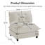 Canapé 73 Lsf Chenille - Beige-1418765872-1418765887