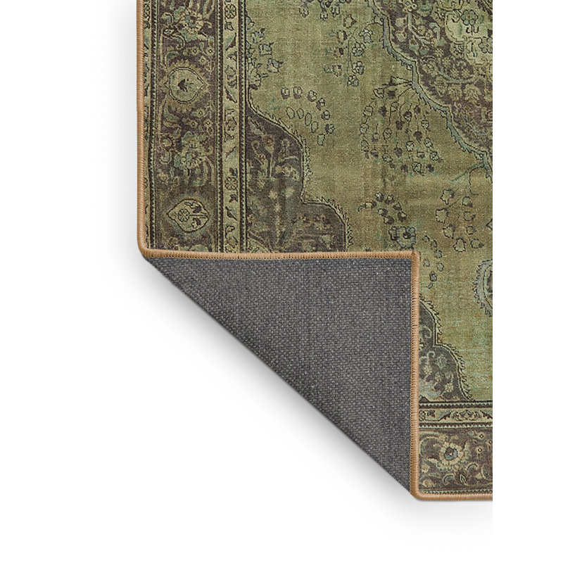 Tapis oriental vert / brun, Rectangle 4 pi x 6 pi