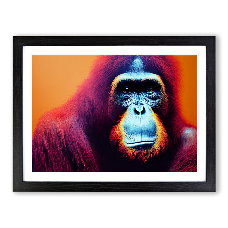 Spectacular Orangutan - Framed Print, Black Frame, 25cm H x 34cm W