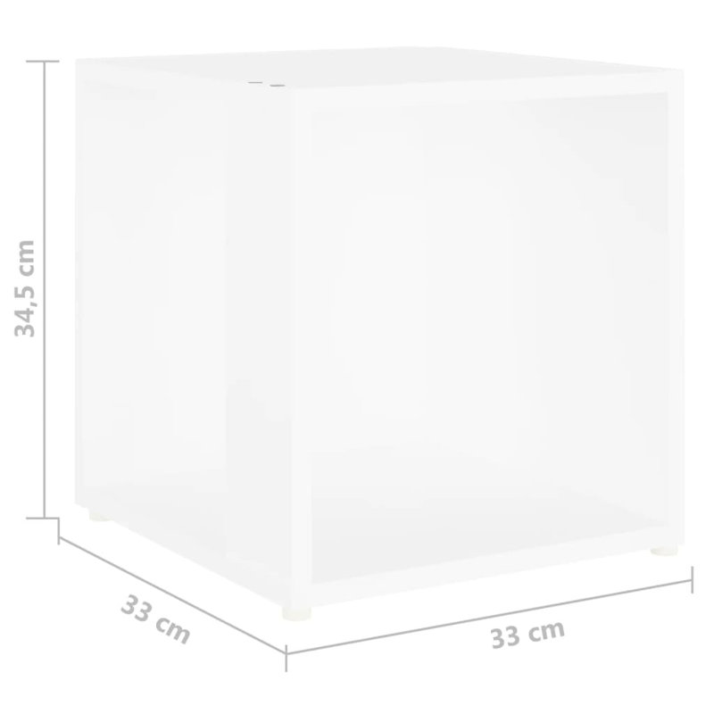 Bithiah Block End Table, White