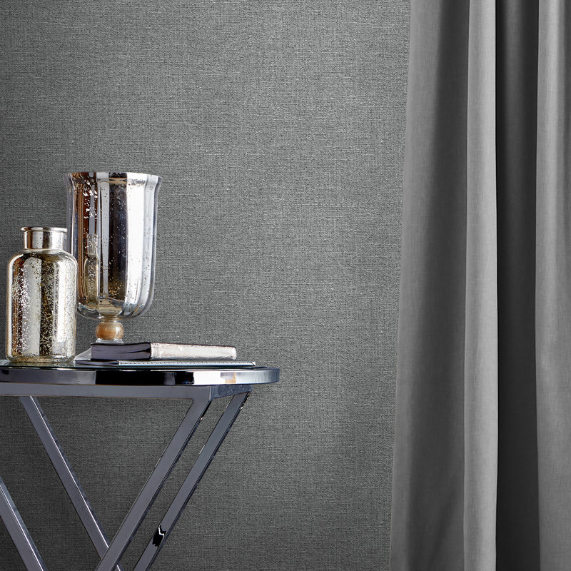 Haptic Straw Wallpaper, Dark Gray