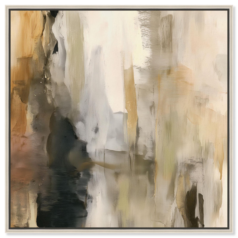 Impression sur toile «Mineral Vein III Kitchen Decor» par Art Remedy, 40" H x 40" W, Cadre argenté