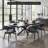 Dixfield Modern Faux Leather Dining Chair, High Back C-Frame Side Chair, Contemporary Upholstered Accent Seating with Chrome Metal Legs-621559529-622011539
