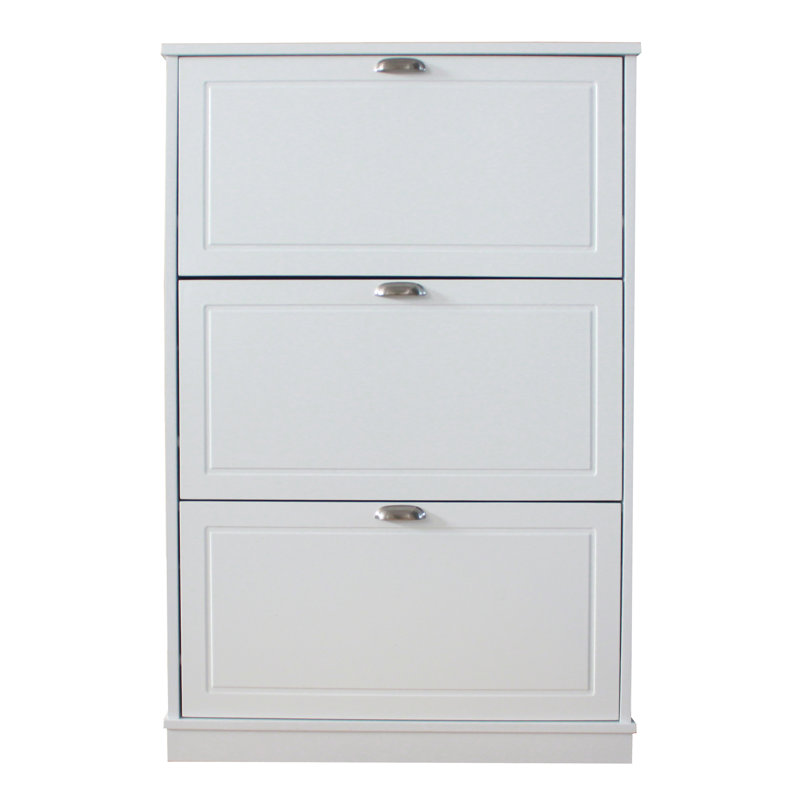 15 Pair Shoe Storage Cabinet, White