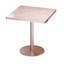 Table de salle à manger moderne avec plateau en faux marbre et assemblage facile