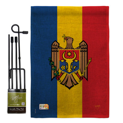 Double Sided 18.5'' H x 13'' W Polyester Flag Set