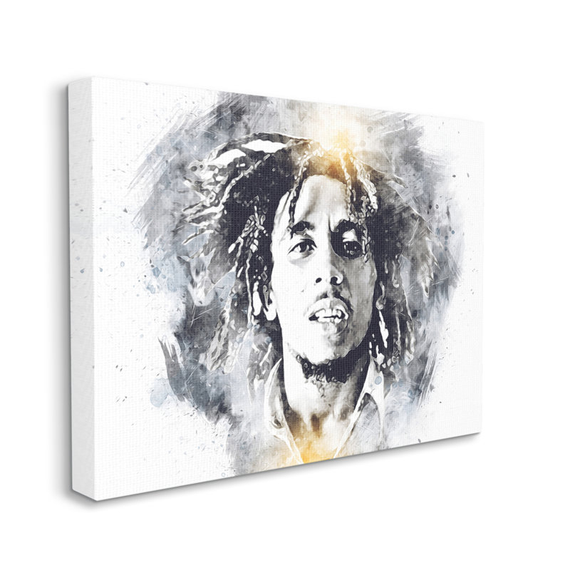 Modern Abstract Yellow and Black Portrait Wood Wall Art