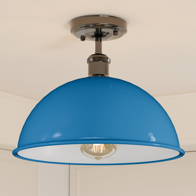 Butterfield Semi Flush Mount, Light Blue