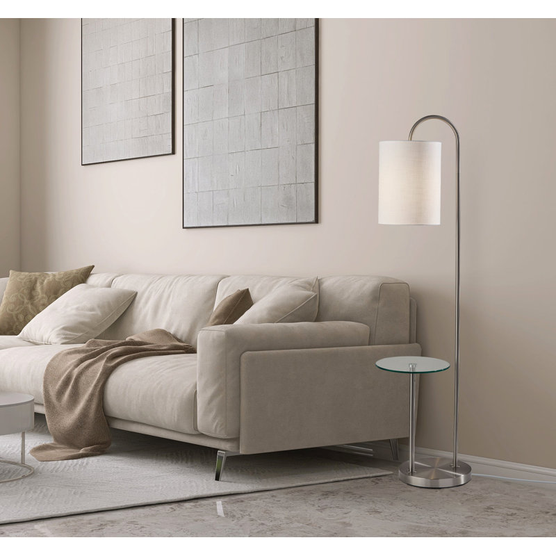 Amira Shelf Floor Lamp, Matte Black