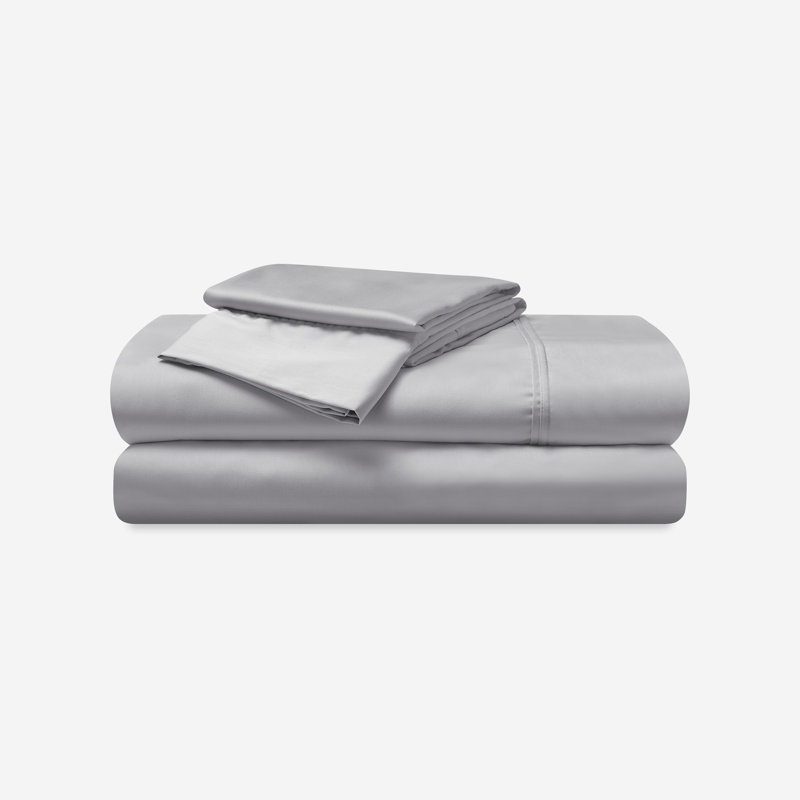 Bedgear Hyper-Cotton Sheet Set - Quick Dry - Breathable - Silky Smooth Sheets, Full Sheet Set with 2 Pillowcases, Light Gray