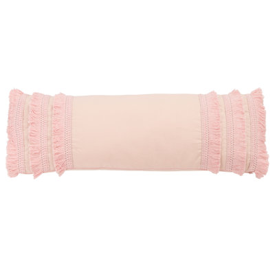 Fringed Cotton Throw Pillow